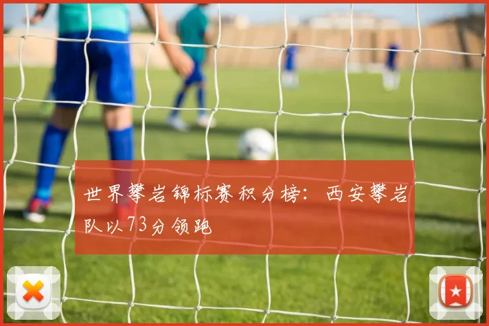 世界攀岩锦标赛积分榜：西安攀岩队以73分领跑